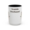15oz Scottish Deerhound Mug, Black, front view