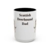 15oz Scottish Deerhound Dog Dad Mug, Black, front view