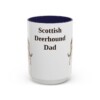 15oz Scottish Deerhound Dog Dad Mug, Navy, front view
