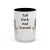 15oz Funny Scottish Deerhound Mug, Black, front view