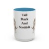 15oz Funny Scottish Deerhound Mug, Light Blue, front view