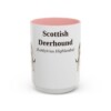 15oz Scottish Deerhound Latin Mug, Pink, front view