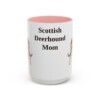 15oz-scottish-deerhound-mug-mom-pink 15oz Scottish Deerhound Dog Mom Mug, Pink, front view