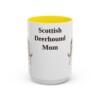 15oz-scottish-deerhound-mug-mom-yellow 15oz Scottish Deerhound Dog Mom Mug, Yellow, front view