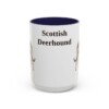 15oz Scottish Deerhound Mug, Navy, front view