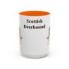 15oz Scottish Deerhound Mug, Orange, front view