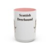 15oz Scottish Deerhound Mug, Pink, front view