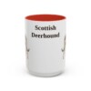 15oz Scottish Deerhound Mug, Red, front view