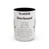 15oz Scottish Deerhound Mug, Black, front view