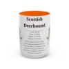 15oz Scottish Deerhound Mug, Orange, front view