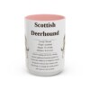 15oz Scottish Deerhound Mug, Pink, front view