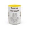 15oz Scottish Deerhound Mug, Yellow, front view