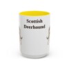 15oz Scottish Deerhound Mug, Yellow, front view