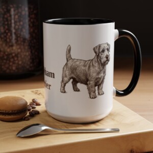 15oz Sealyham Terrier Mug, Black, lifestyle photo