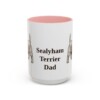 15oz Sealyham Terrier Dog Dad Mug, Pink, front view