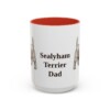 15oz Sealyham Terrier Dog Dad Mug, Red, front view