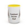 15oz Sealyham Terrier Dog Dad Mug, Yellow, front view
