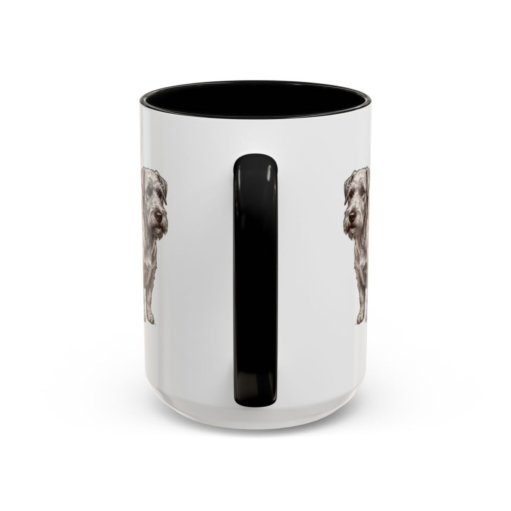 15oz Funny Sealyham Terrier Mug, Black, back view