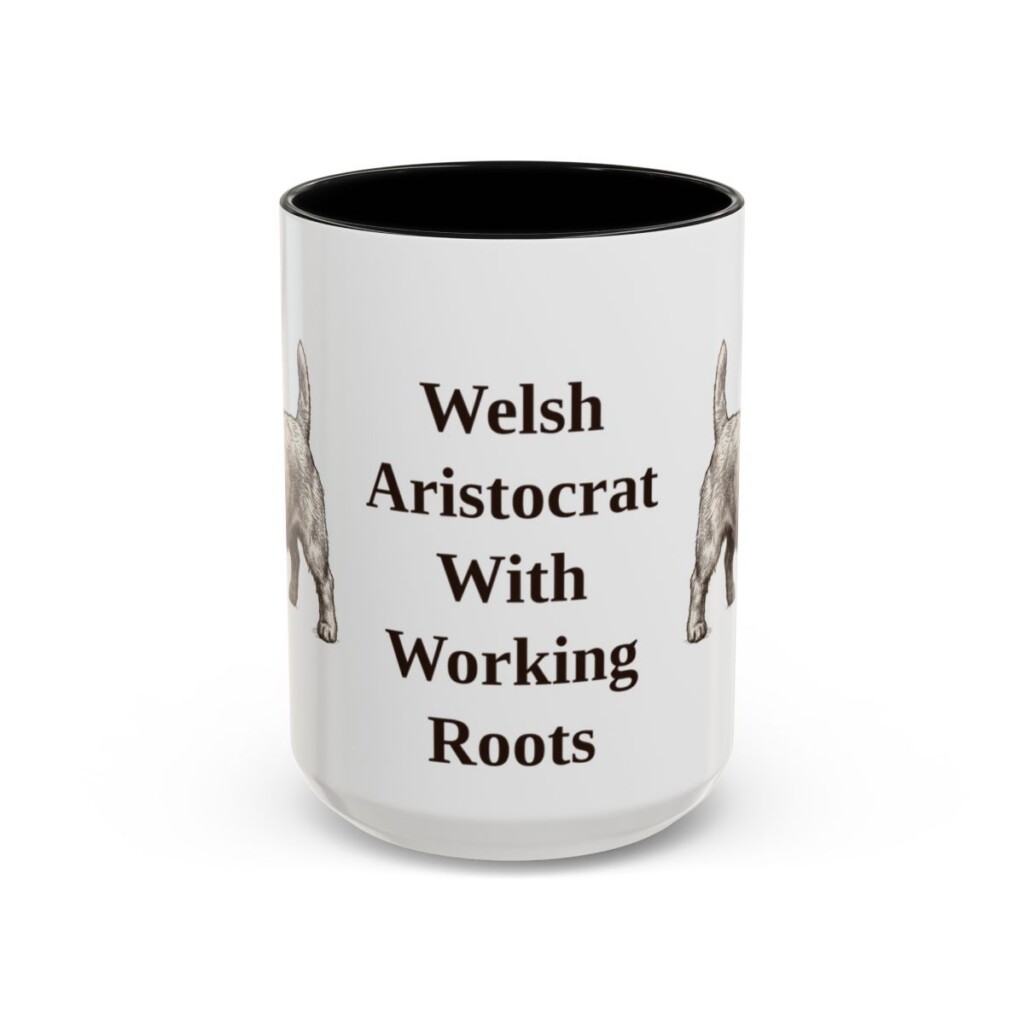 15oz Funny Sealyham Terrier Mug, Black, front view