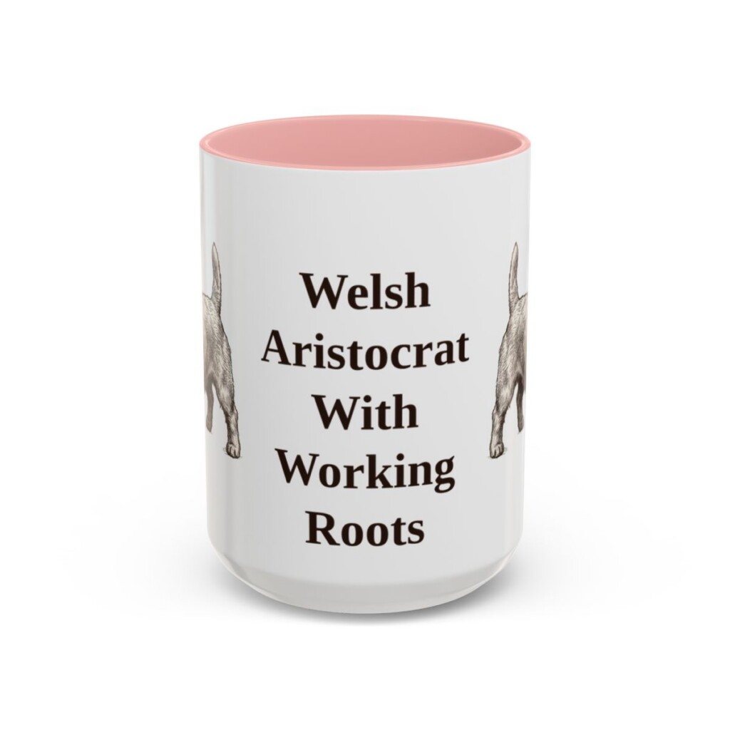 15oz Funny Sealyham Terrier Mug, Pink, front view