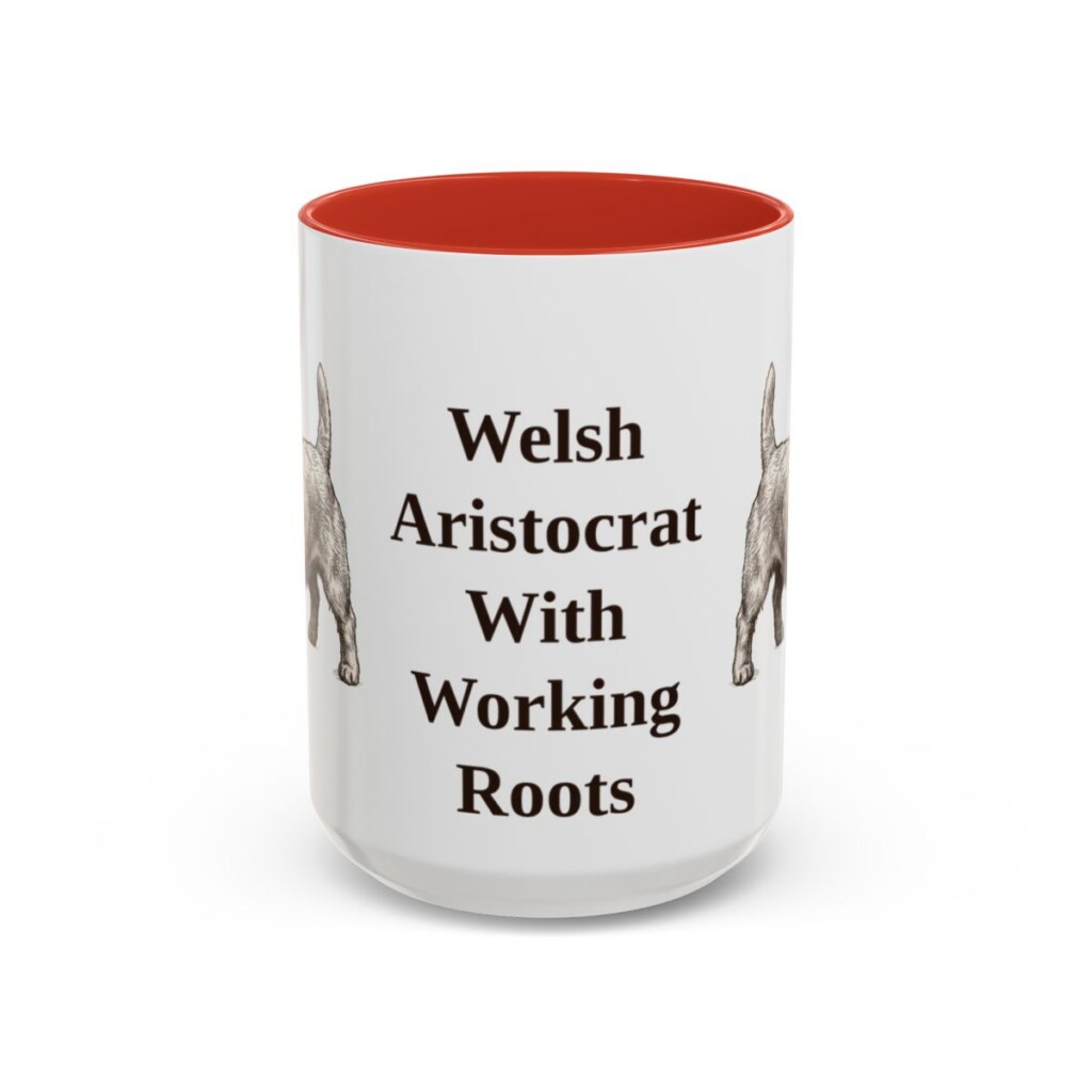 15oz Funny Sealyham Terrier Mug, Red, front view