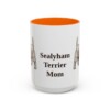 15oz-sealyham-terrier-mug-mom-orange 15oz Sealyham Terrier Dog Mom Mug, Orange, front view