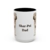15oz Shar-Pei Dog Dad Mug, Black, front view