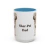 15oz Shar-Pei Dog Dad Mug, Light Blue, front view
