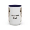 15oz Shar-Pei Dog Dad Mug, Navy, front view