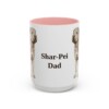 15oz Shar-Pei Dog Dad Mug, Pink, front view