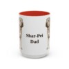 15oz Shar-Pei Dog Dad Mug, Red, front view