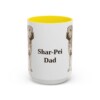 15oz Shar-Pei Dog Dad Mug, Yellow, front view