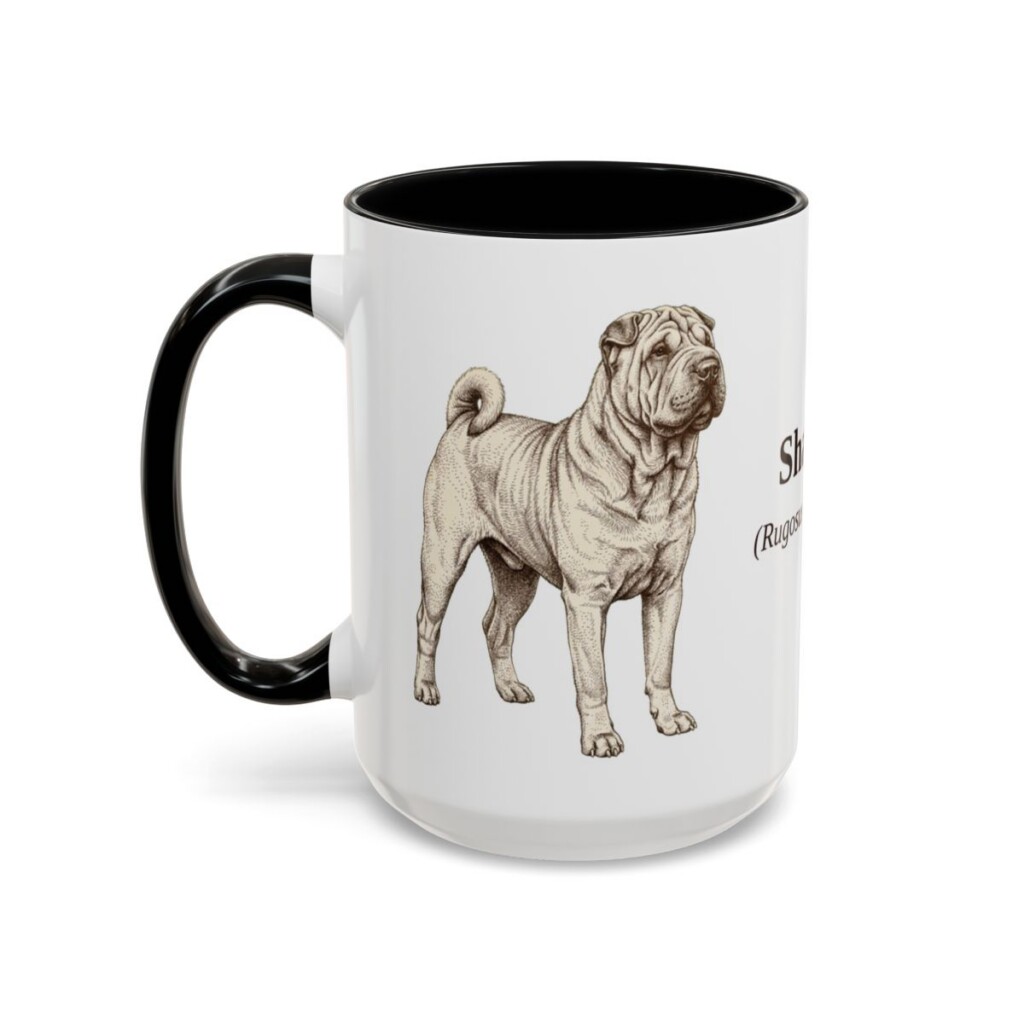 15oz-shar-pei-mug-latin-black-left 15oz Shar-Pei Latin Mug, Black, left side view