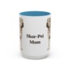 15oz Shar-Pei Dog Mom Mug, Light Blue, front view