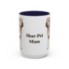 15oz Shar-Pei Dog Mom Mug, Navy, front view