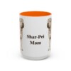 15oz Shar-Pei Dog Mom Mug, Orange, front view