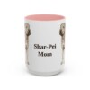 15oz Shar-Pei Dog Mom Mug, Pink, front view