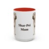 15oz Shar-Pei Dog Mom Mug, Red, front view