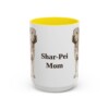 15oz Shar-Pei Dog Mom Mug, Yellow, front view