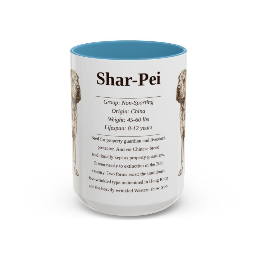 15oz-shar-pei-mug-writeup-light-blue 15oz Shar-Pei Mug, Light Blue, front view