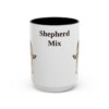 15oz Shepherd Mix Mug, Black, front view