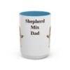 15oz Shepherd Mix Dog Dad Mug, Light Blue, front view