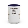 15oz Shepherd Mix Dog Dad Mug, Navy, front view