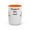 15oz Shepherd Mix Dog Dad Mug, Orange, front view