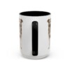 15oz Funny Shepherd Mix Mug, Black, back view