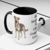 15oz Funny Shepherd Mix Mug, Black, lifestyle photo