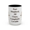 15oz Funny Shepherd Mix Mug, Black, front view