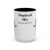 15oz Shepherd Mix Latin Mug, Black, front view