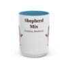 15oz Shepherd Mix Latin Mug, Light Blue, front view
