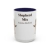 15oz Shepherd Mix Latin Mug, Navy, front view